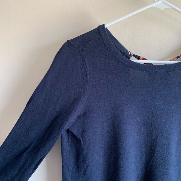 Loft Mixed Media Tie Back Lightweight Sweater NWT - Picture 2 of 5